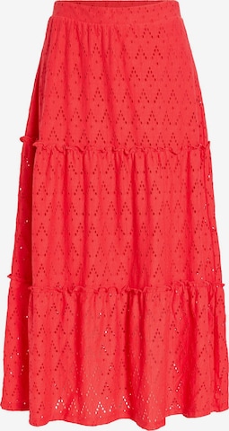 VILA Rok 'VIAmalina' in Rood: voorkant