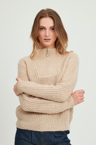 Pull-over b.young en beige : devant