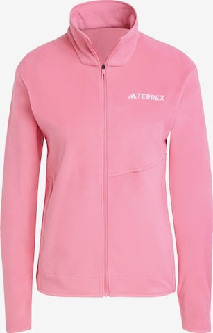 ADIDAS TERREX - Chaqueta polar funcional en rosa: frente