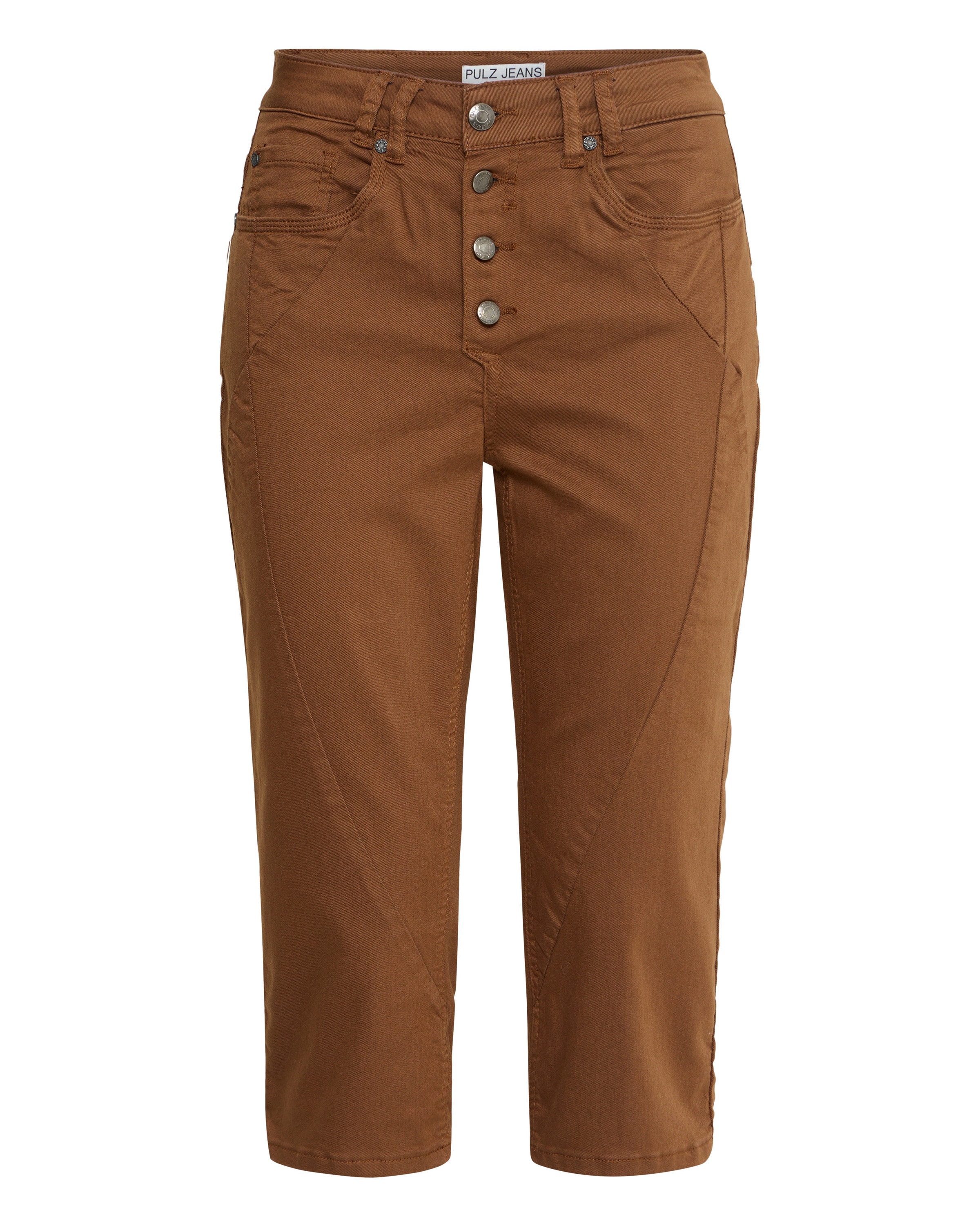 PULZ Jeans Slim fit Pants ' Rosita' in Brown: front