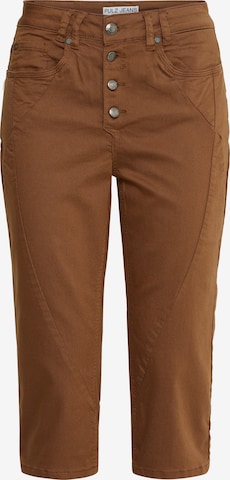 PULZ Jeans - Slimfit Pantalón ' Rosita' en marrón: frente