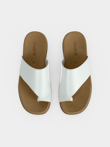 GABOR T-Bar Sandals in White