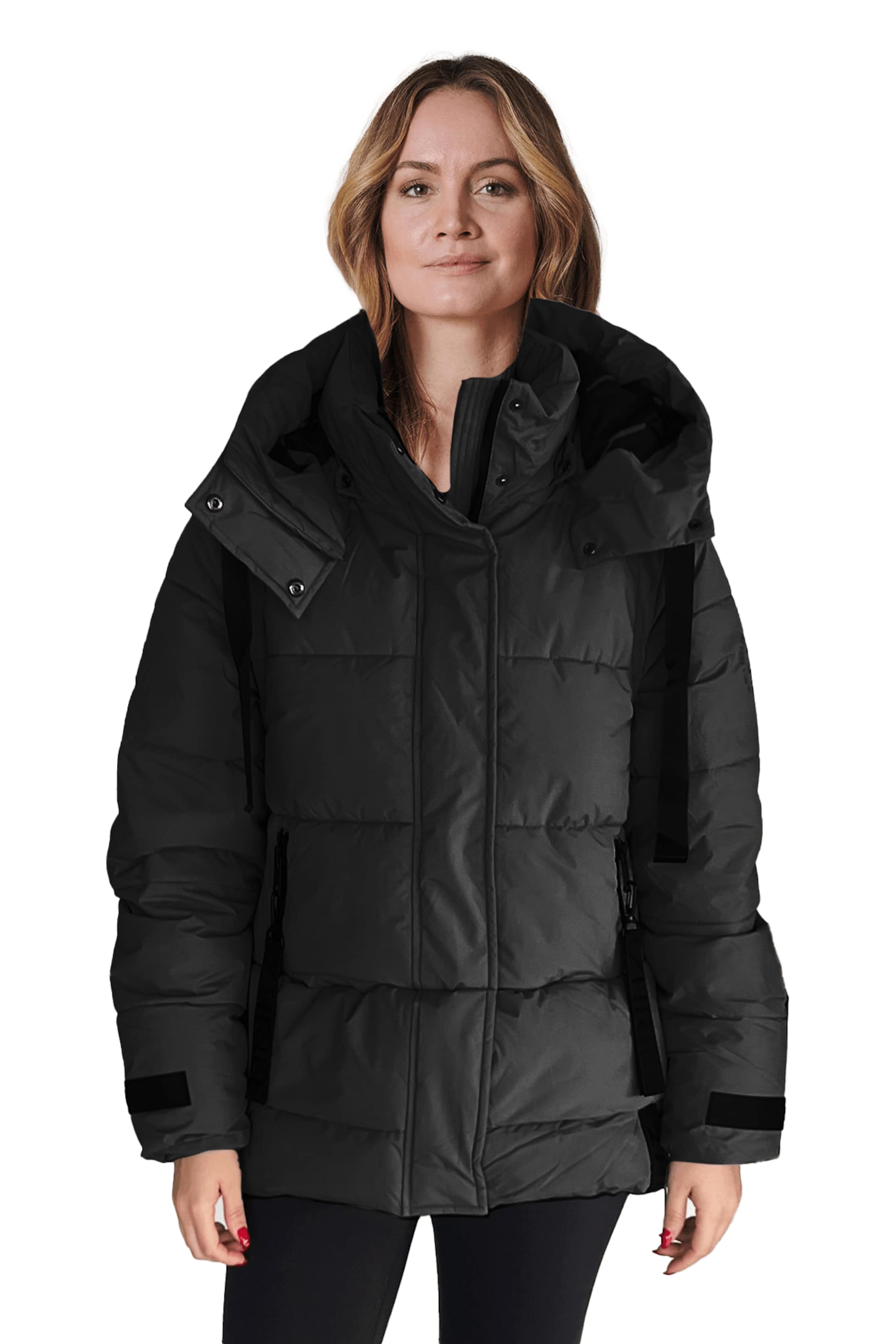 Zhrill Winter Jacket in Black: front