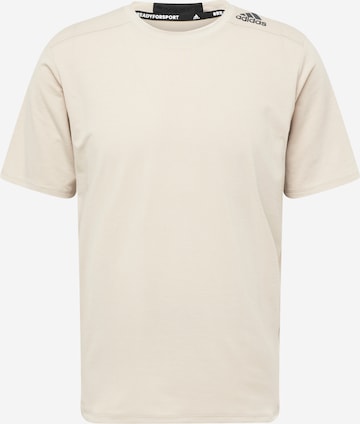 T-Shirt fonctionnel 'Designed for Training' ADIDAS SPORTSWEAR en beige : devant