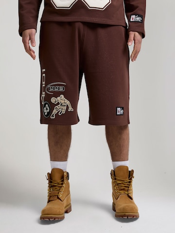 Loosefit Pantalon AND1 en marron : devant