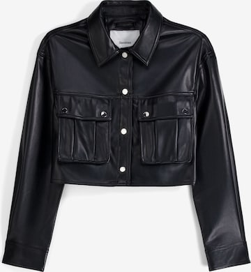 Veste mi-saison Bershka en noir : devant