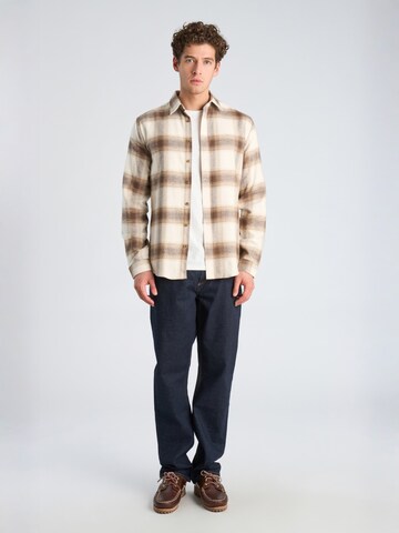 Regular fit Camicia di Lindbergh in beige