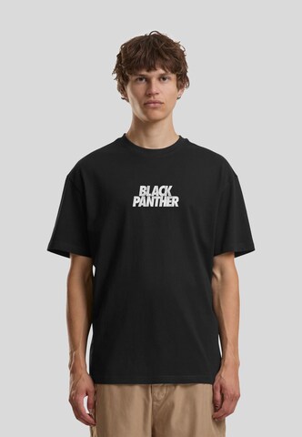 Merchcode Shirt 'Marvel Black Panther' in Zwart: voorkant