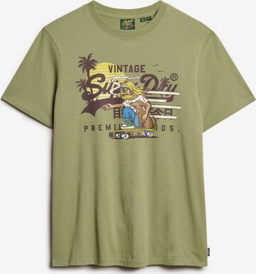 T-Shirt Superdry en vert : devant