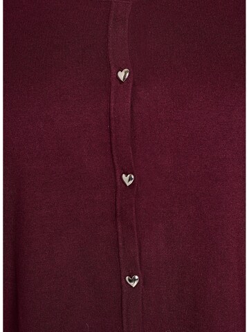 Zizzi - Cárdigan 'Carrie Heart' en rojo