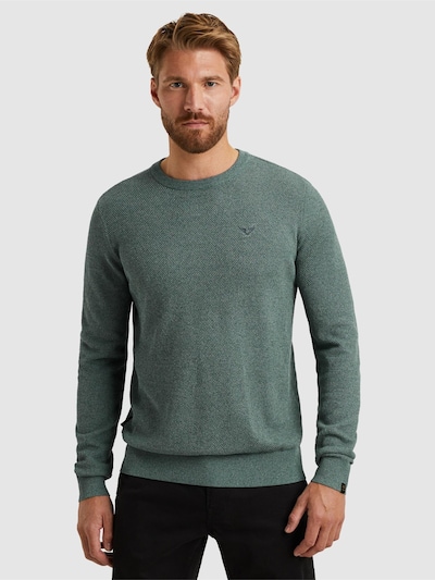 PME Legend Tröja 'Pullover with waffle texture' i 4XL i blå, Produktvy