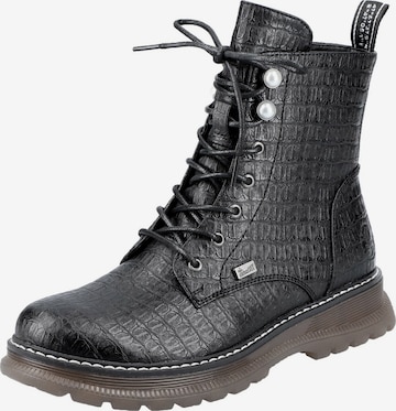 Boots Rieker en noir : devant