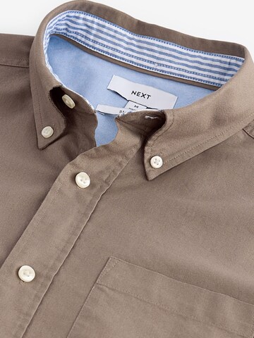 Next Slim fit Button Up Shirt in Beige