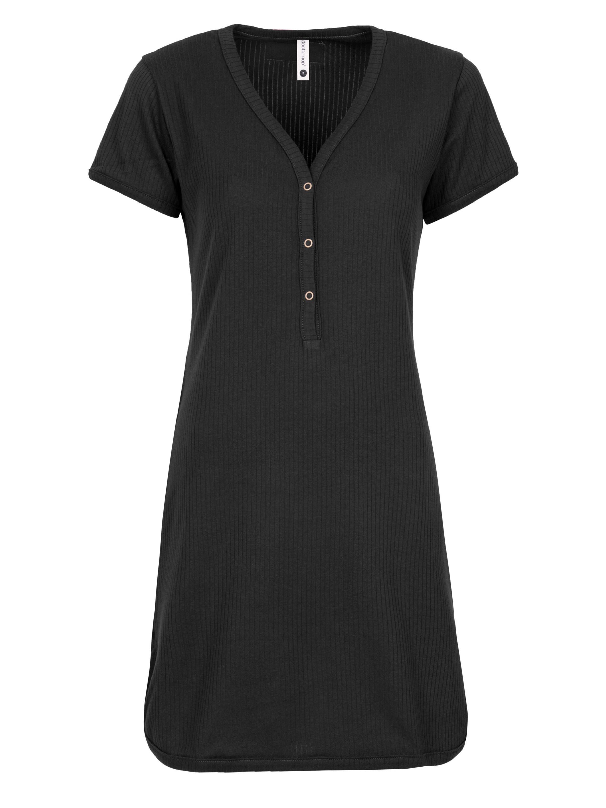 Doctor nap Nachthemd 'Doctor Nap' in Schwarz: Vorderseite