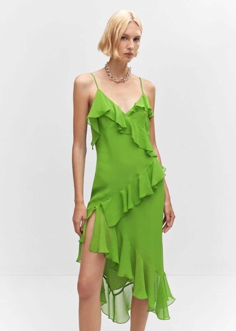 MANGO Sukienka 'Madeira' w kolorze zielony: przód