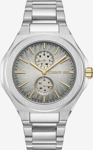 Montre à affichage analogique 'Lucardo' CERRUTI 1881 en gris : devant