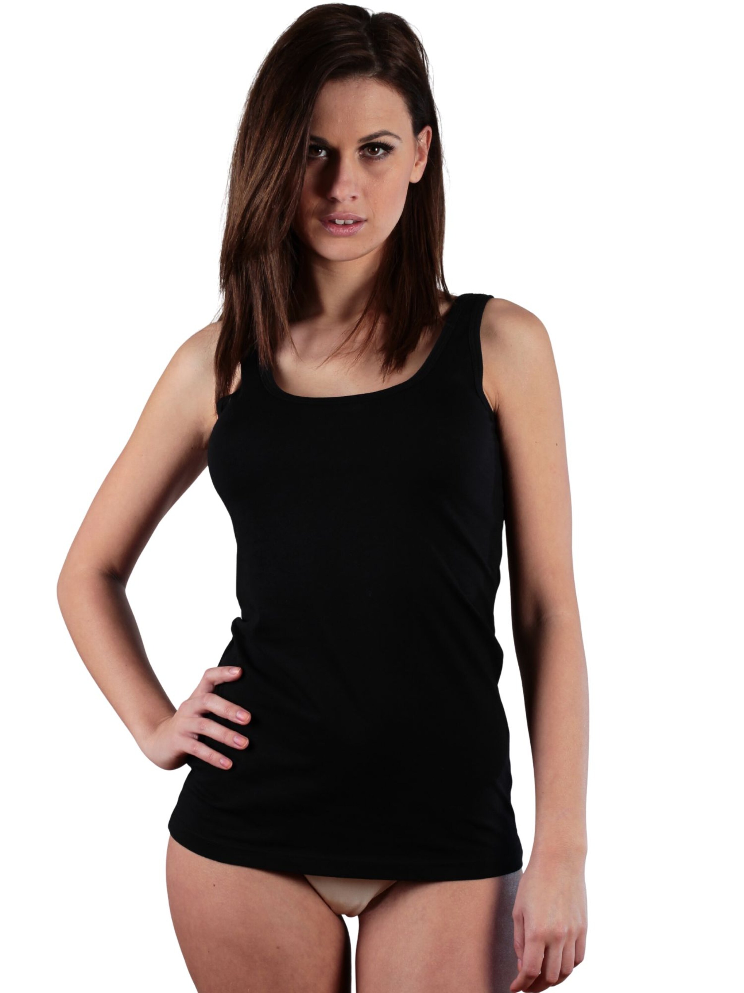 Albero Natur Top 'Damen Tanktop aus Bio-Baumwolle' in Black: front