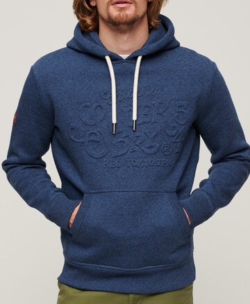 Superdry Sweatshirt in Blue: front