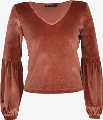 FRESHLIONS Blouse 'SANIA' in Brown: front