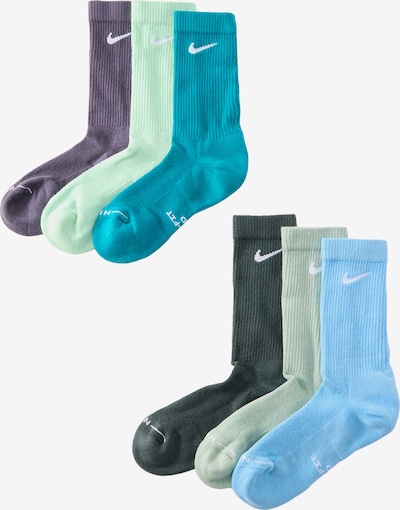 34-38 dydžio Kojinės 'ED ELVD' iš Nike Sportswear, spalva – žalsvai mėlyna / dangaus žydra / antracito spalva / pastelinė žalia, Prekių apžvalga