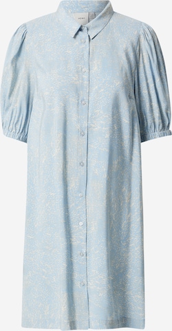 ICHI Shirt Dress in Blue: front