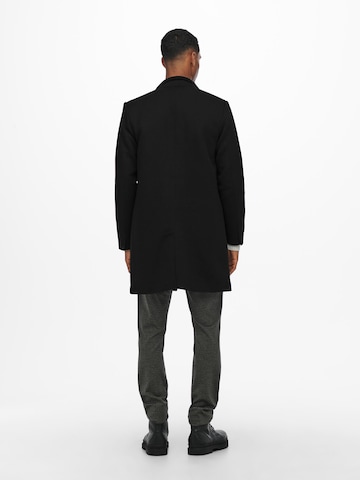 Manteau mi-saison 'Oscar' Only & Sons en noir