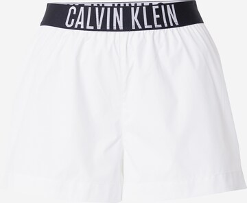 Shorts de bain Calvin Klein Swimwear en blanc : devant