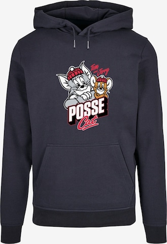 ABSOLUTE CULT Sweatshirt 'Tom And Jerry - Posse Cat' in Blauw: voorkant