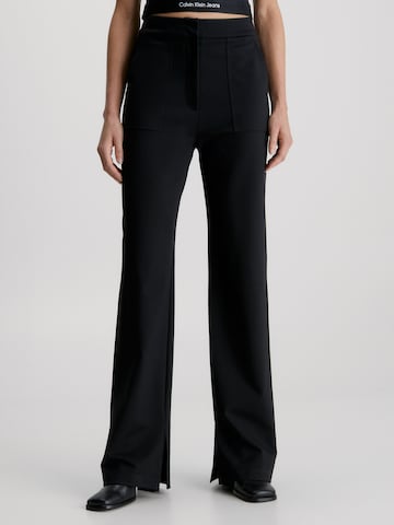 Calvin Klein Jeans Wide Leg Hose in Schwarz: predná strana