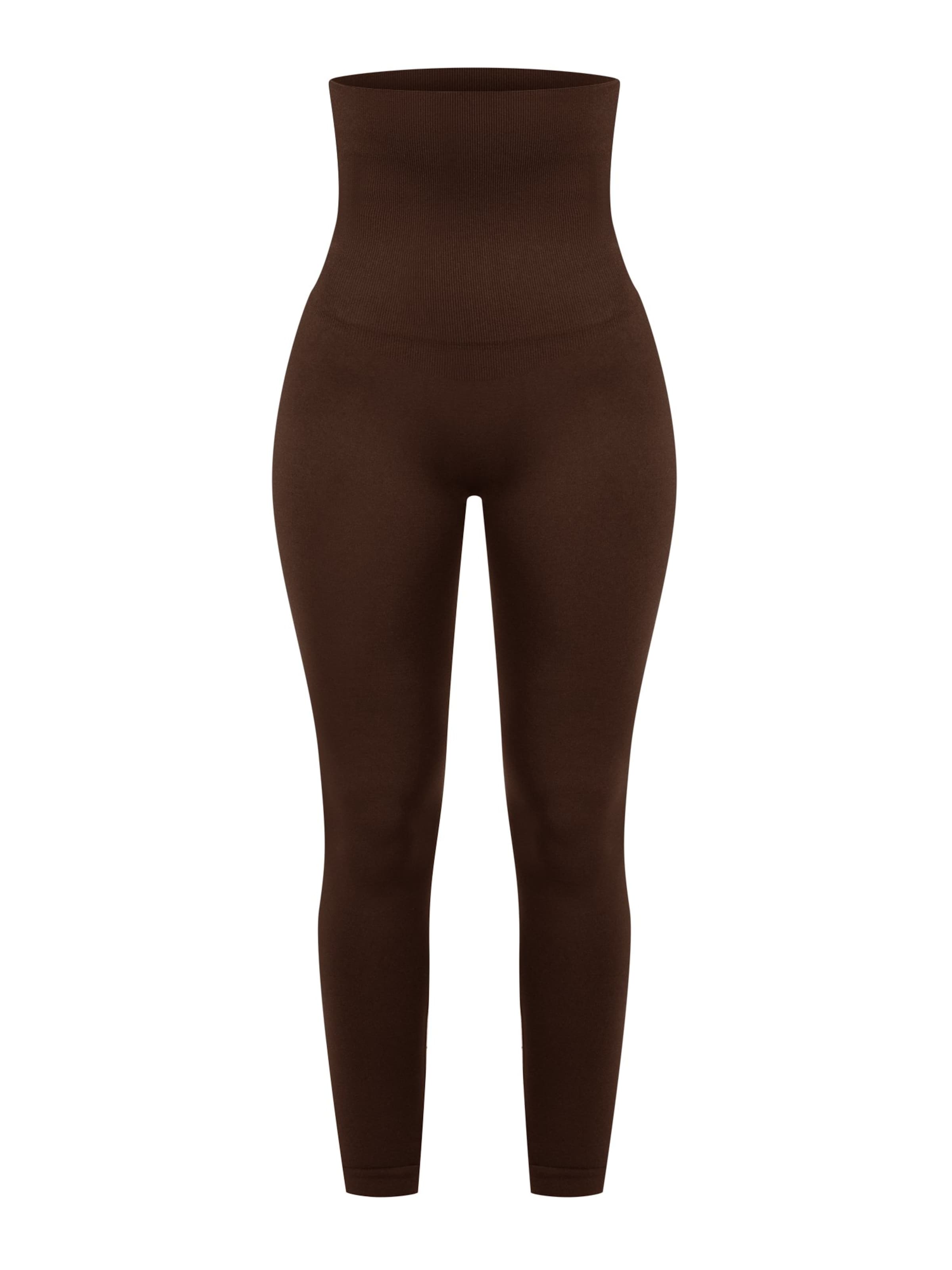 Smilodox Skinny Leggings High Waist Stomach Shaping Lenia in Braun: Vorderseite