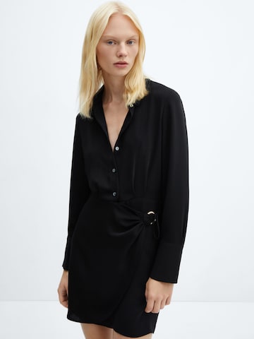 Robe-chemise 'Bela' MANGO en noir : devant