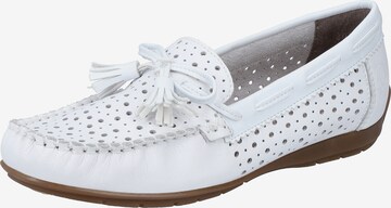 Rieker Classic Flats ' 40254 ' in White: front
