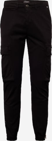 True Religion Tapered Cargo Pants in Black: front