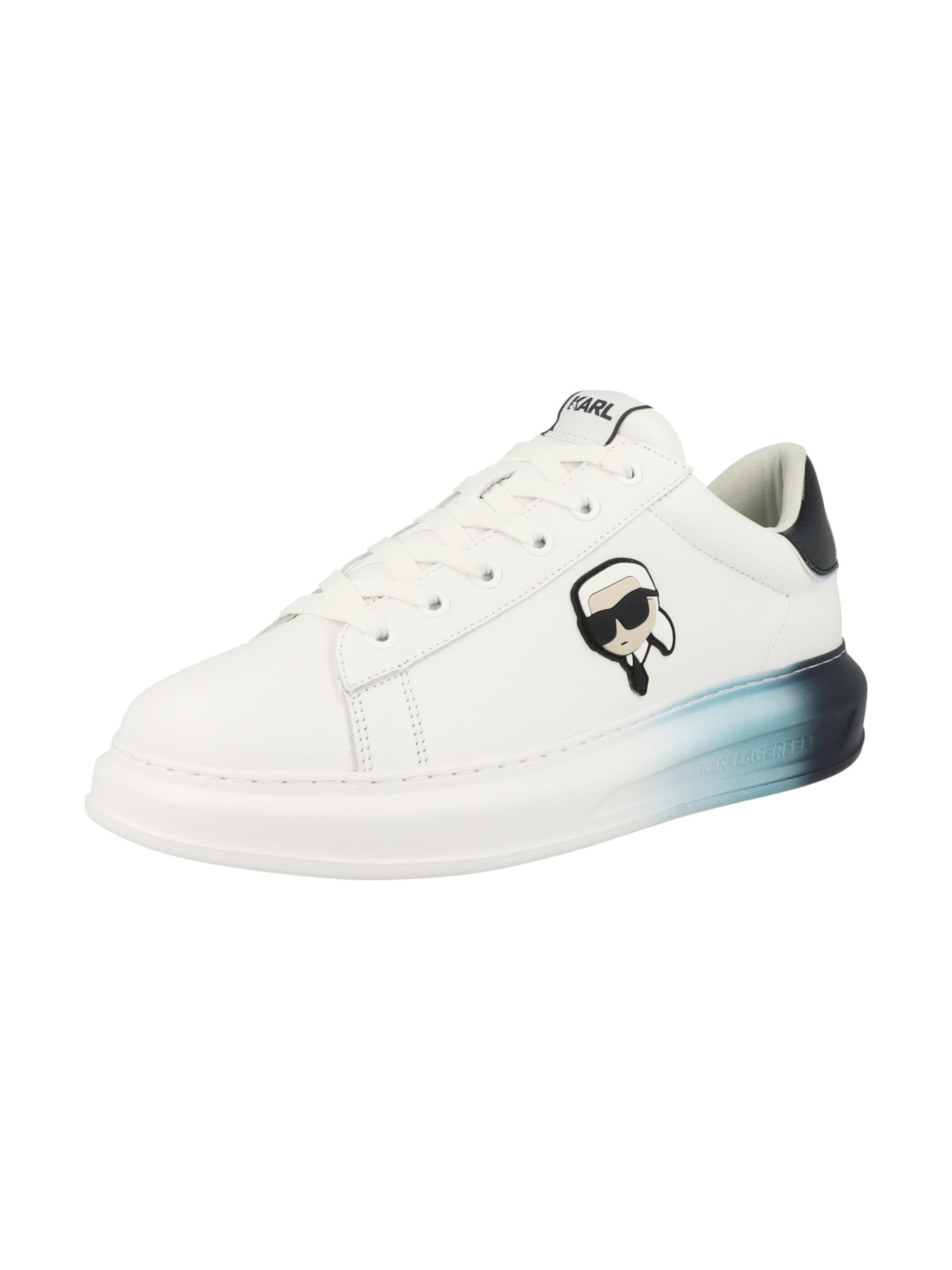 Karl Lagerfeld Baskets basses ' Kapri ' en noir / blanc, Vue avec produit