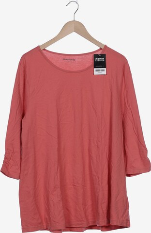 Green Cotton Top & Shirt in 4XL in Pink: front