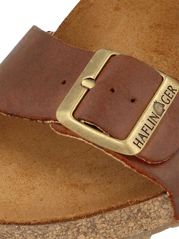 HAFLINGER Pantolette 'Bio Andrea' in Braun