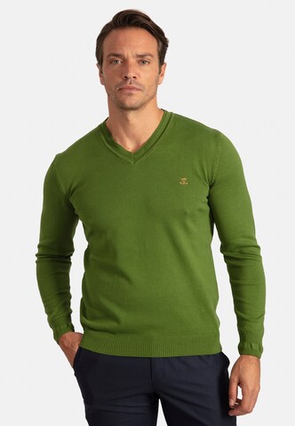 Sir Raymond Tailor Sweater 'Los Angeles' in Green: front