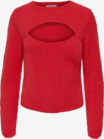 Pull-over 'Piumo' ONLY en rouge : devant