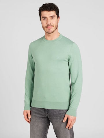 BOSS Black Sweater 'Pacas-L' in Green: front