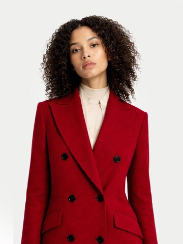 GOBI Cashmere Tussenmantel 'Cashmere Peak Lapel Long Coat' in Rood: voorkant