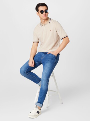 JACK & JONES Regular fit Shirt 'Bluwin' in Beige