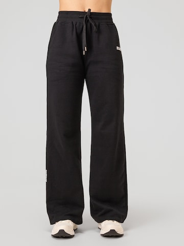 Wide Leg Pantalon de sport 'Novo' neverover en noir : devant