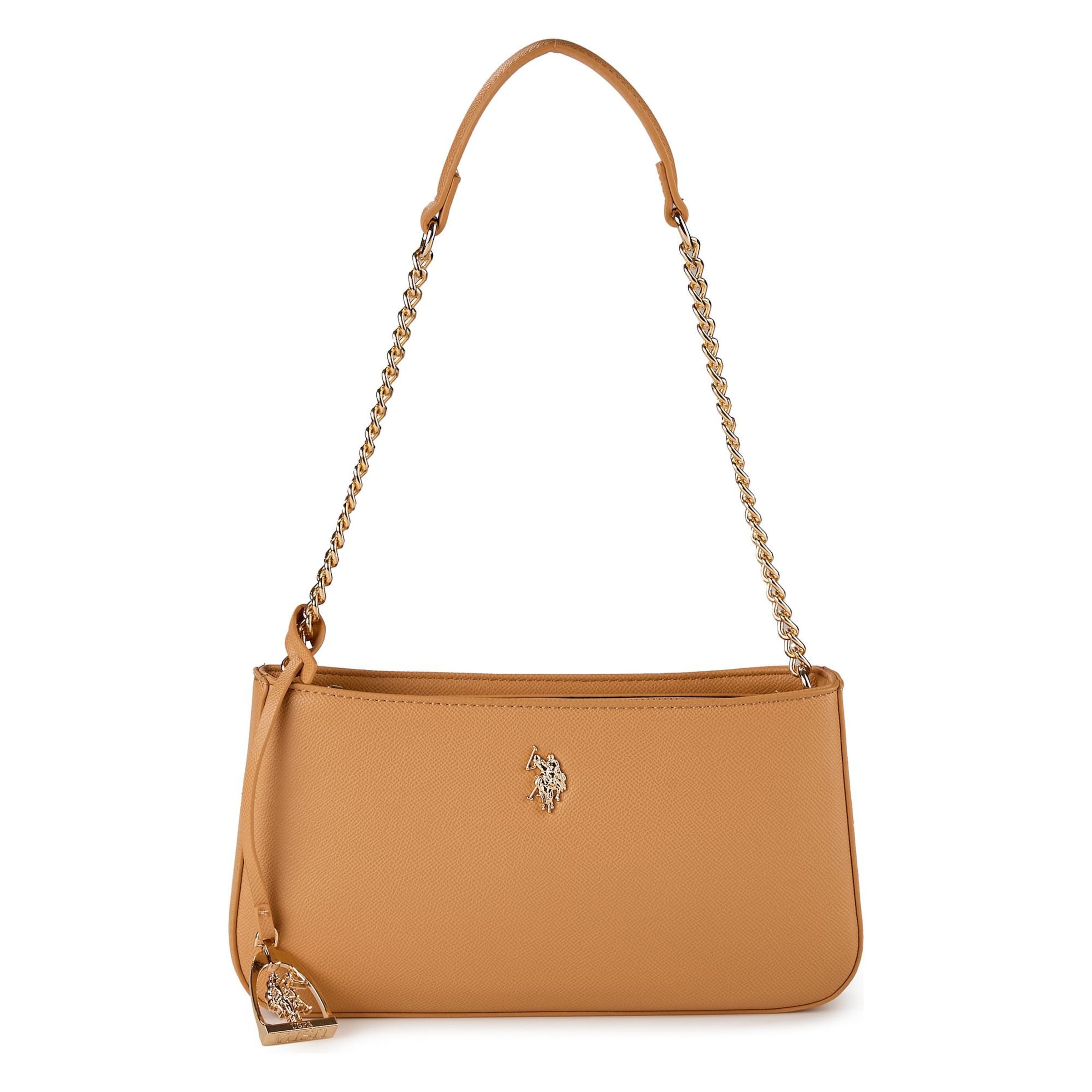 U.S. POLO ASSN. Schultertasche  'Jones' in Braun: Vorderseite