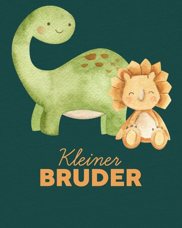 T-Shirt 'Dinosaurier 06 Kleiner Bruder' watabout.kids en vert