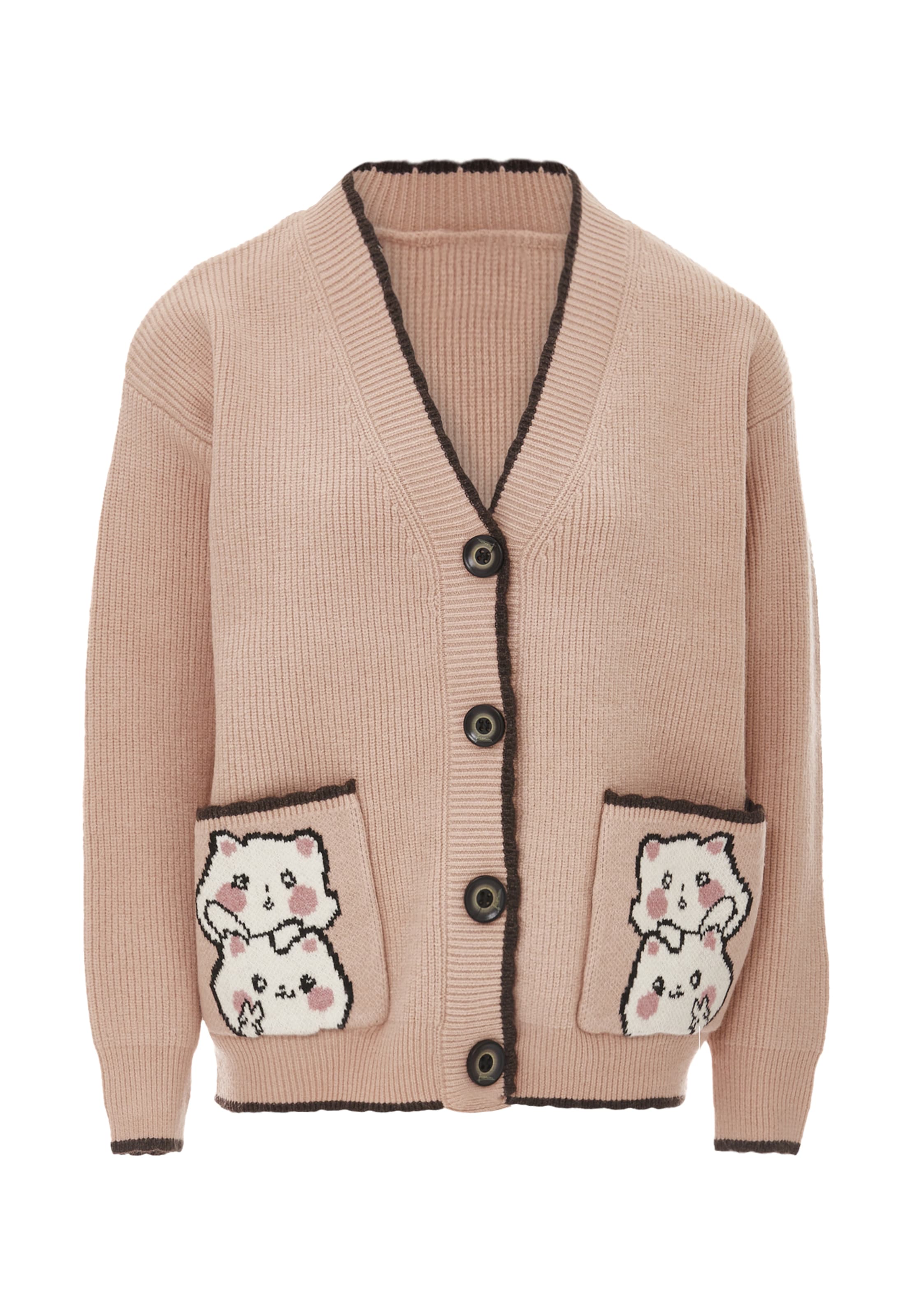 IMMY - Casaco de malha em rosa: frente