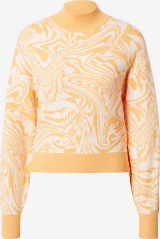 PIECES Sweter 'Mila' w kolorze pomarańczowy: przód