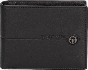 Portamonete 'Portafoglio Uomo Sergio Tacchini Vera Pelle Compatto 12x9,5 cm' di Sergio Tacchini in nero: frontale