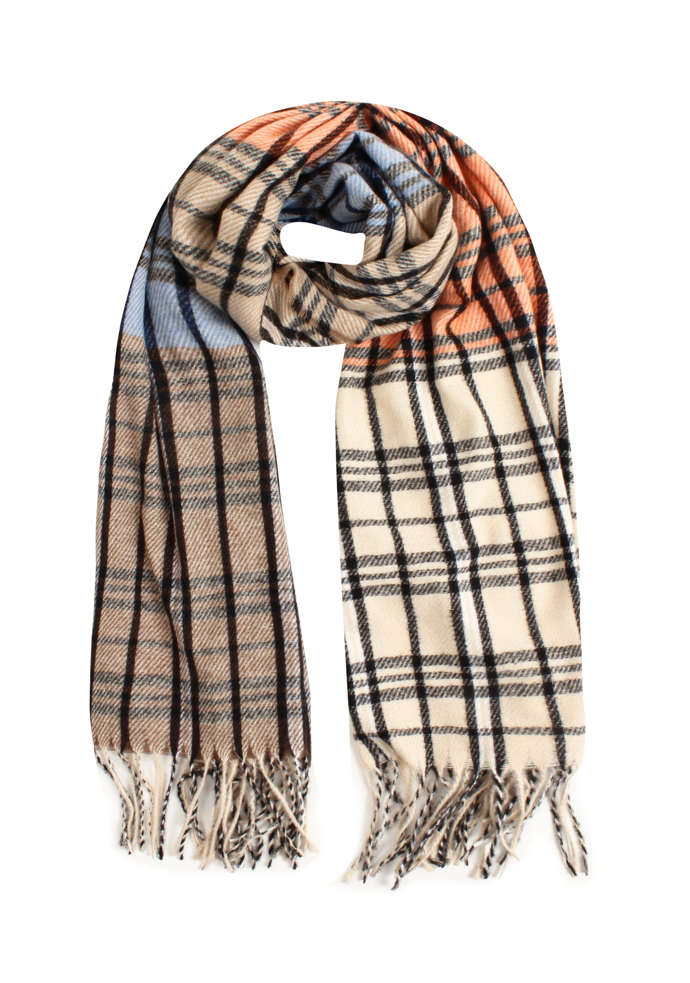 SAMAYA Modeschal 'SASPIN', angenehm weich und wärmend in Braun: Vorderseite