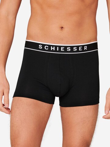 SCHIESSER Boxershorts '95/5 Organic Cotton' in Zwart