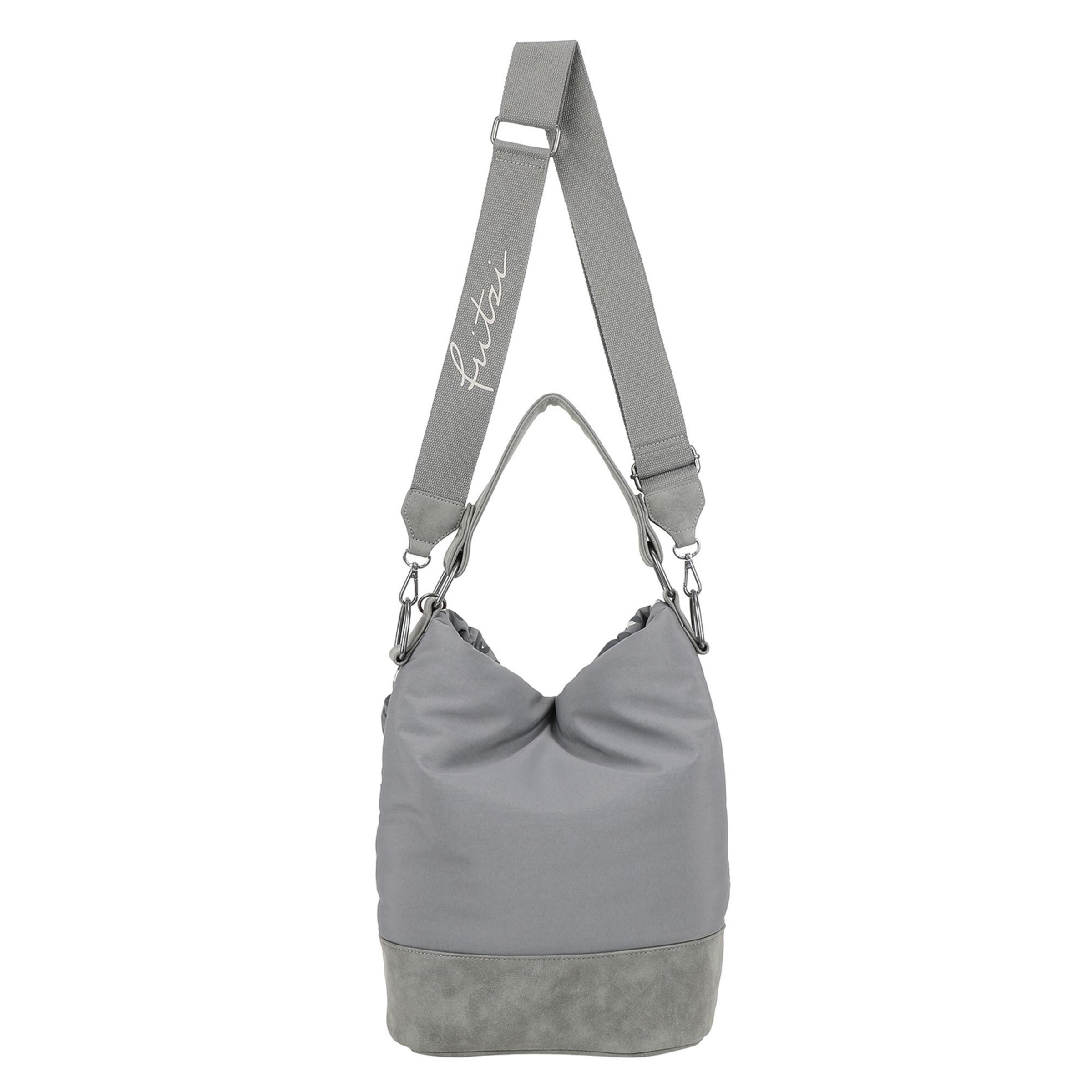 Fritzi aus Preußen Schultertasche 'Olga' in Grau